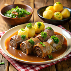 Rouladen is a traditional German dish.
