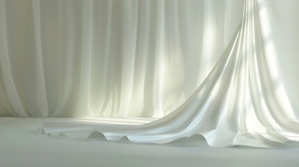 white curtains with white background
