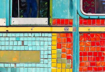 mosaic tiles small colorful tiles creating a mosaic effect on th