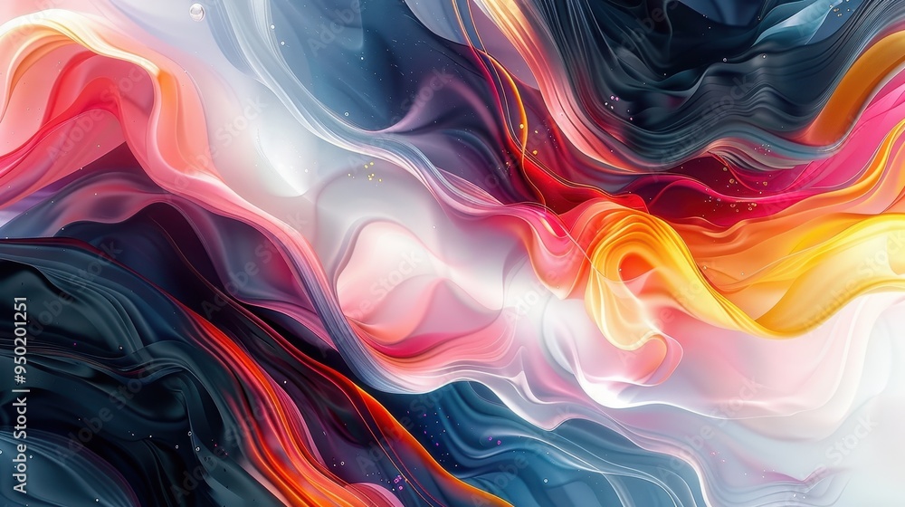 Aufkleber vibrant abstract texture with flowing colors blending together in a mesmerizing composition