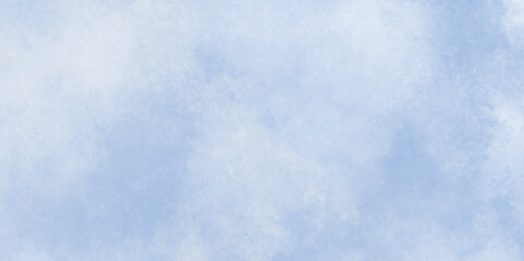 Light blue watercolor paper texture background with splashes, Abstract Sky cloud landscape blue background with tiny clouds, shiny and clear painted light blue clouds watercolor background.