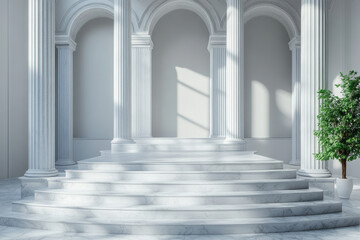 Marble Staircase Pillars.