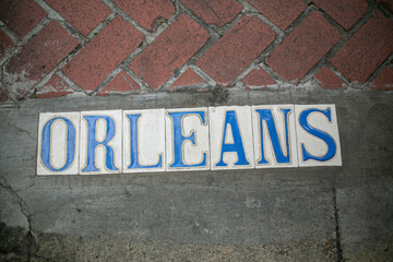 Fototapeta premium Balconies and colourful flowers on New Orleans streets