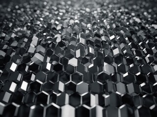 Obraz premium Abstract geometric composition in shades of gray and black.