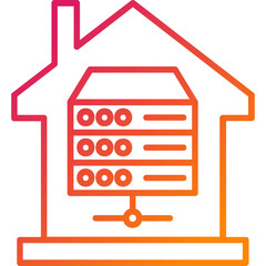 Data House Vector Icon Design