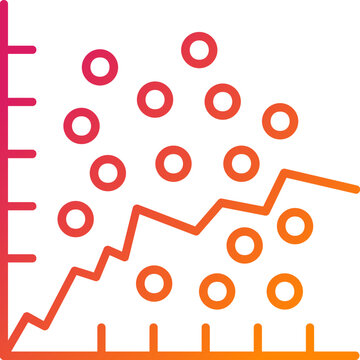 Scatter Graph Vector Icon Design