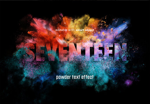 Powder Explosion Text Effect with Ai Elements