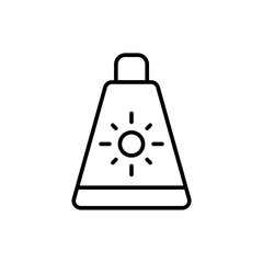 Sun Protection outline icons, minimalist vector illustration ,simple transparent graphic element .Isolated on white background