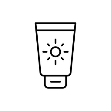 recommend clip art: Sun Protection outline icons, minimalist vector illustration ,simple transparent graphic element .Isolated on white background