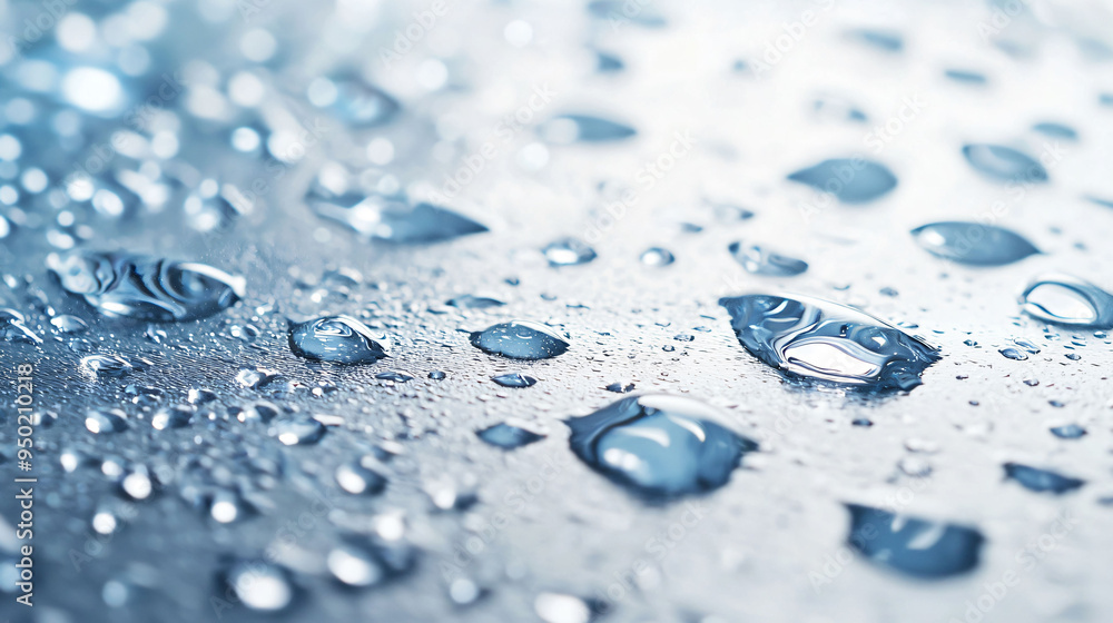 Poster bright sparkling water droplets cascading over smooth surface create refreshing and tranquil atmosph