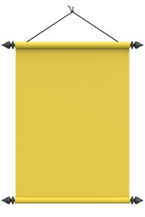 Hanging paper. 3D illustration of note paper.