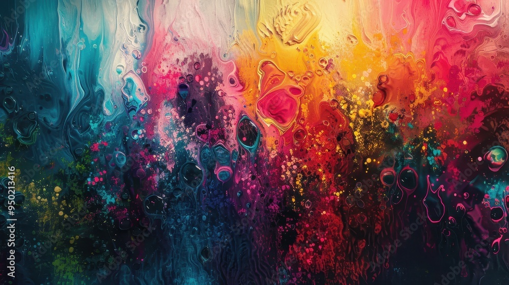 Aufkleber vivid abstract artwork blending colors in a mesmerizing display of creative expression