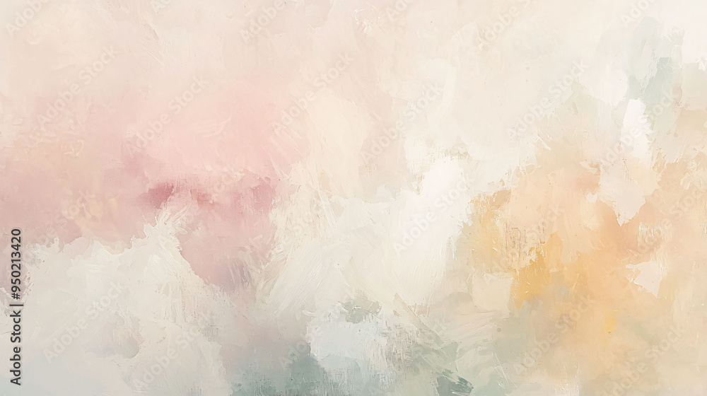 Poster soft pastel colors blend gently in this abstract artwork, creating serene and calming atmosphere per