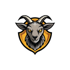 Aggressive Goat mascot logo icon vector design on white background
