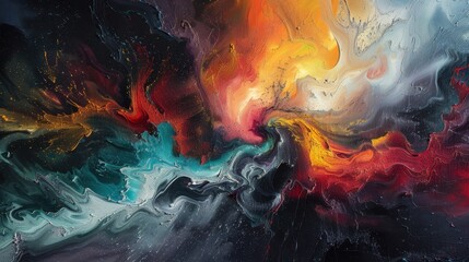 Vivid abstract artwork showcasing swirling colors and dynamic patterns in a creative expression
