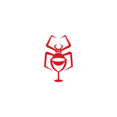 Spider alcohol beverage abstract logo design.
