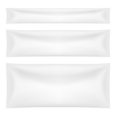 3D Clear Horizontal Banner Isolated On White