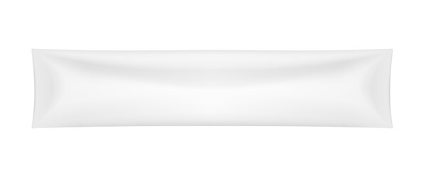 3D Clear Horizontal Banner Isolated On White