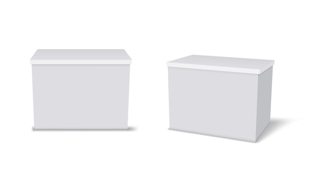 White Clear Information Stand Or Reception Mockup