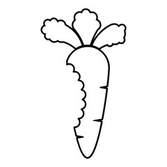 Carrot Bitten Outline