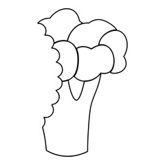 Cauliflower Bitten Outline