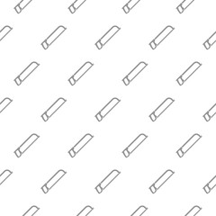 Saw icon seamless pattern on white