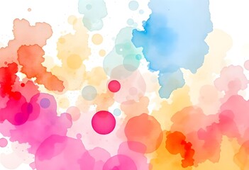Abstract watercolor background with splashes.