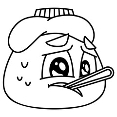Pained Face Emoji Line