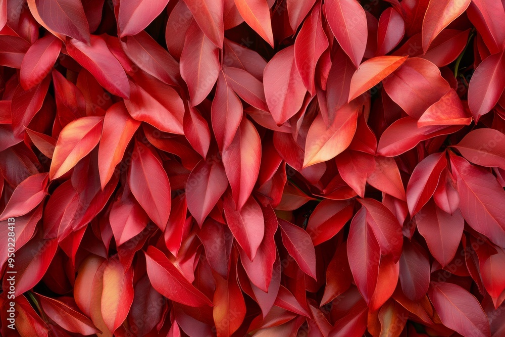 Poster Aerial View of Vibrant Red Notebooks Forming a Symmetrical Geometric Pattern Against an Intricately Textured Background