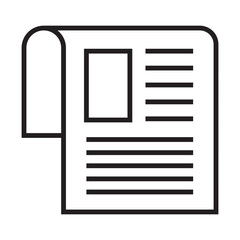 News Paper Icon Design