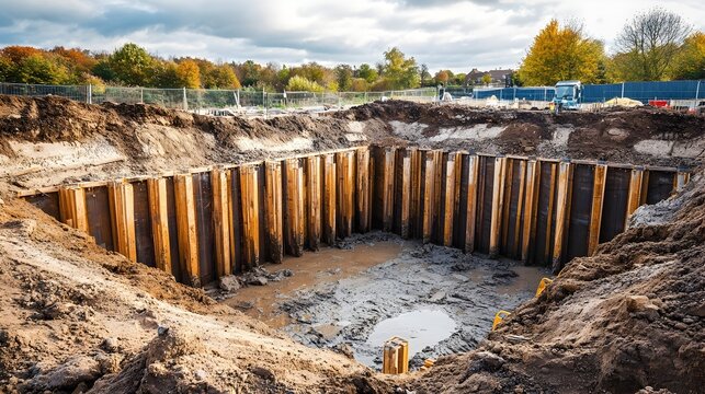 Aerial view of a fully installed micropile foundation system on a construction site ready for the next phase of a building or infrastructure project