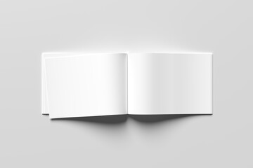 3D illustration A4 Landscape Magazine Mockup blank.