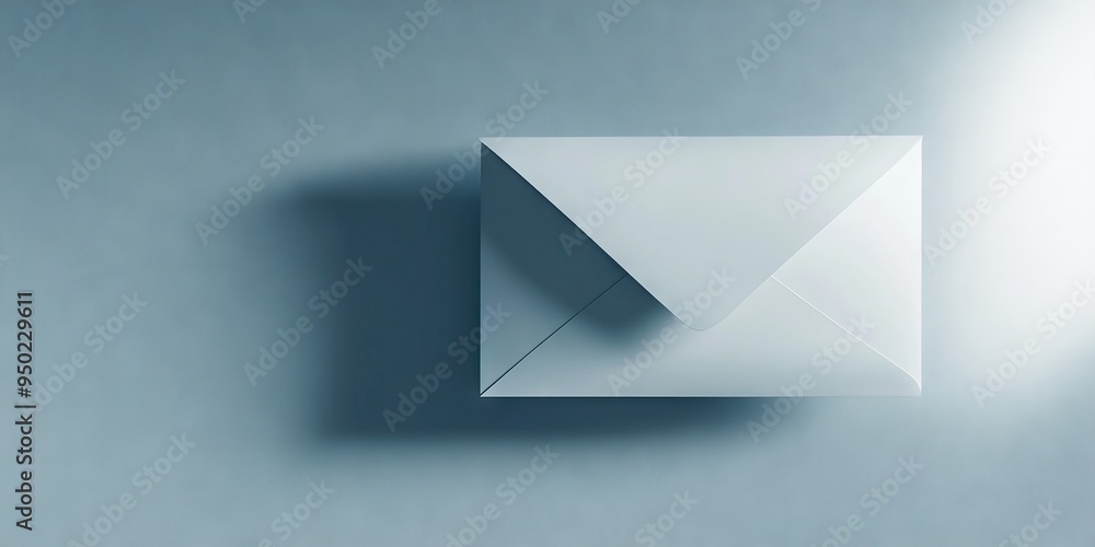 Wall mural envelope 3d icon on blue gradient background