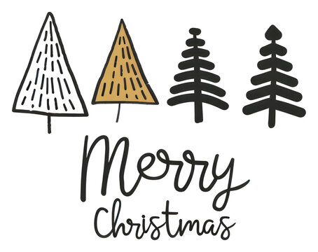 PNG Minimalist Christmas tree illustration