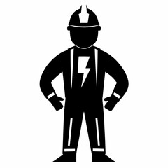 Electrician Black silhouette