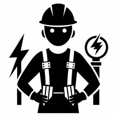 Electrician Black silhouette