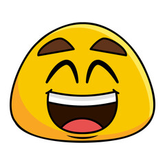Happy Face Emoji Filled Line