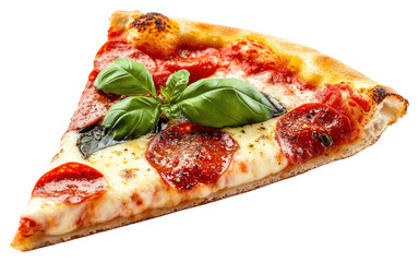PNG Delicious pepperoni pizza slice.