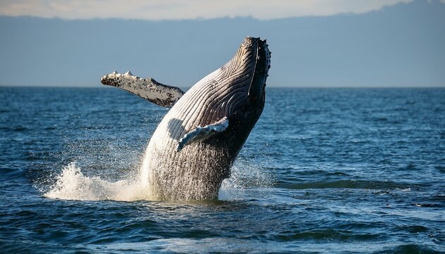 ballena saltando en el mar