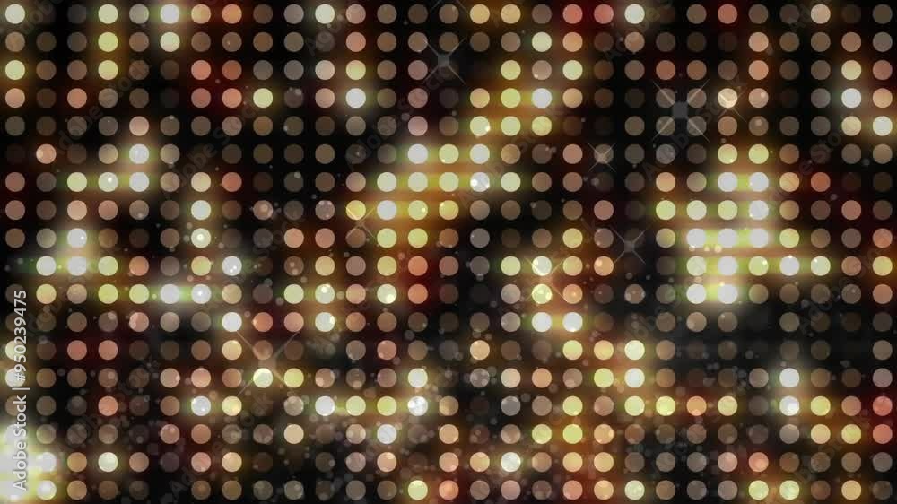 Aufkleber sparkling colorful light dots creating animation over dark background
