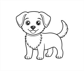 A cute Dog silhouette vector