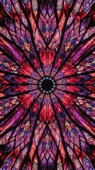 Vertical Stained Glass Texture Inspired by Medieval Cathedral Windows for Smartphone Wallpaper