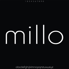 modern font alphabet vector set