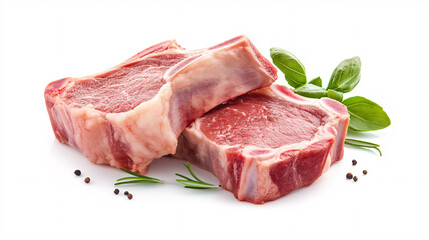 Fototapeta premium Raw Lamb Chops with Herbs and Spices