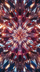 Colorful Faceted Glass Texture, Vertical Phone Wallpaper