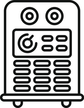 black machine with buttons and dials clip art preview