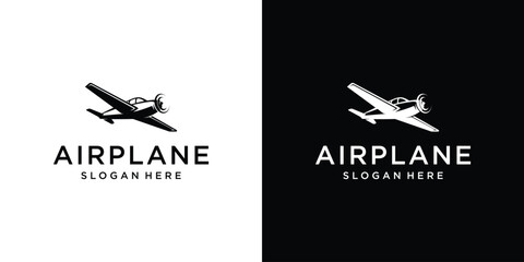 Airplane Logo Vector Illustration.