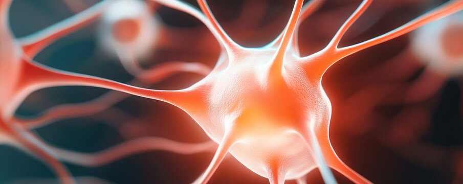 Intricate neural network showcasing interconnected neurons, highlighting their vibrant structure and signaling pathways within the nervous system.