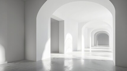 Empty space in white architecture