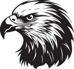 Fototapeta premium Eagle head Logo vector illustration, Mighty Eagle Majestic Freedom Symbol